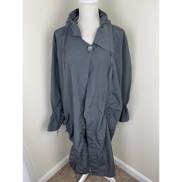 HANNA FOR LA JOURNEE GRAY JACKET CARDIGAN SIZE 1 - Picture 2 of 8